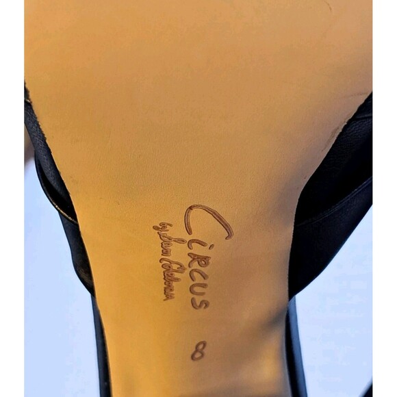 Sam Edelman Circus NY Marianna Sandal Black Slide Block Heel Vegan Womens Sz 8 - Picture 9 of 16